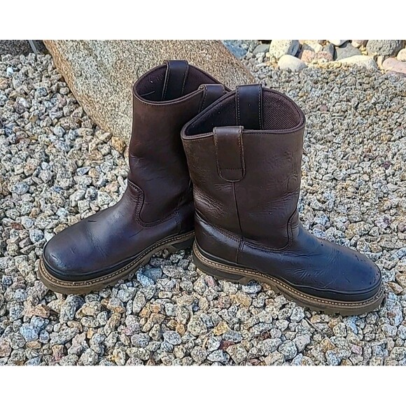 Chinook Rancher Mens 10.5 Brown Leather Boots Pull On Waterproof Work Western main image 9